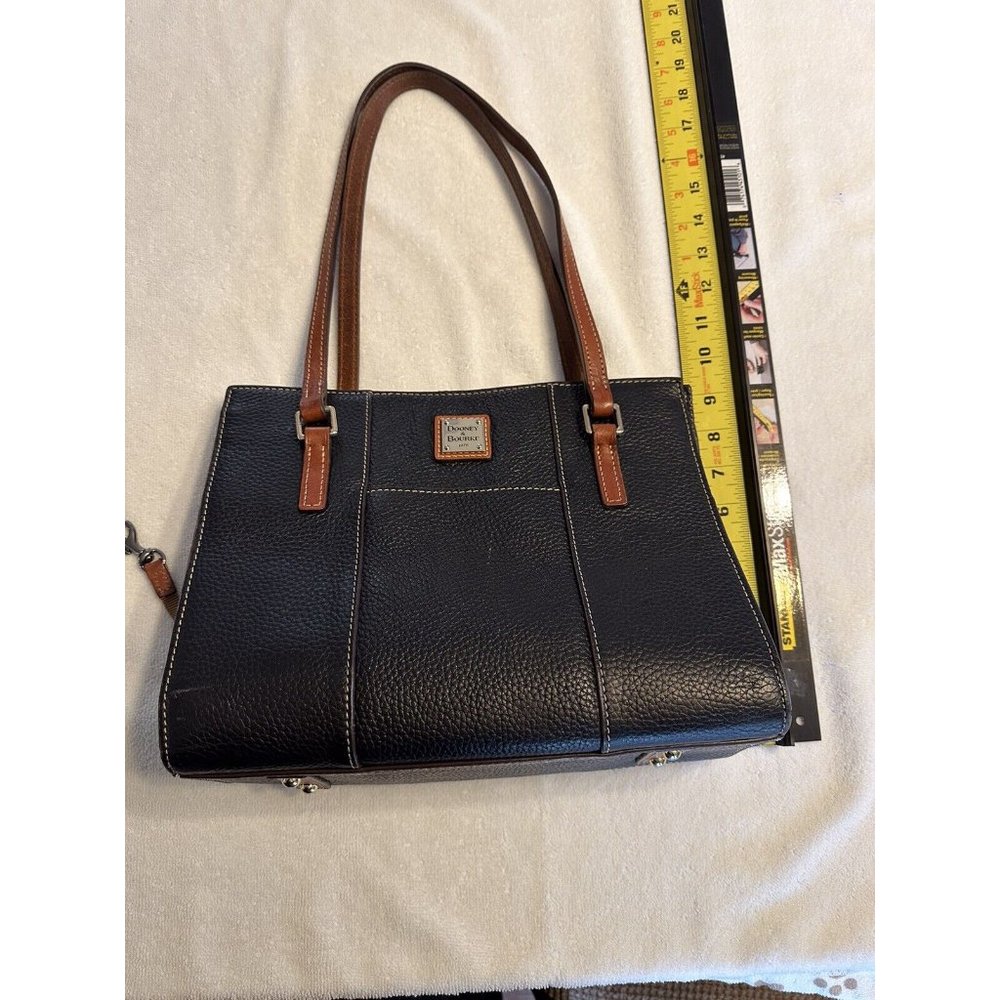 Dooney & Bourke Black Pebble Grain Lexington Leather Tote Handbag